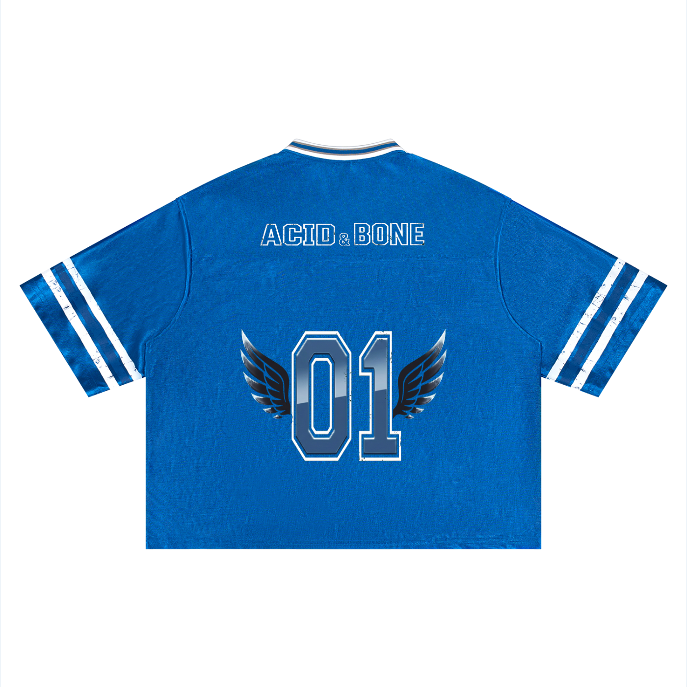ACB* 01 Wings V-Neck Patchwork Striped Football Jersey