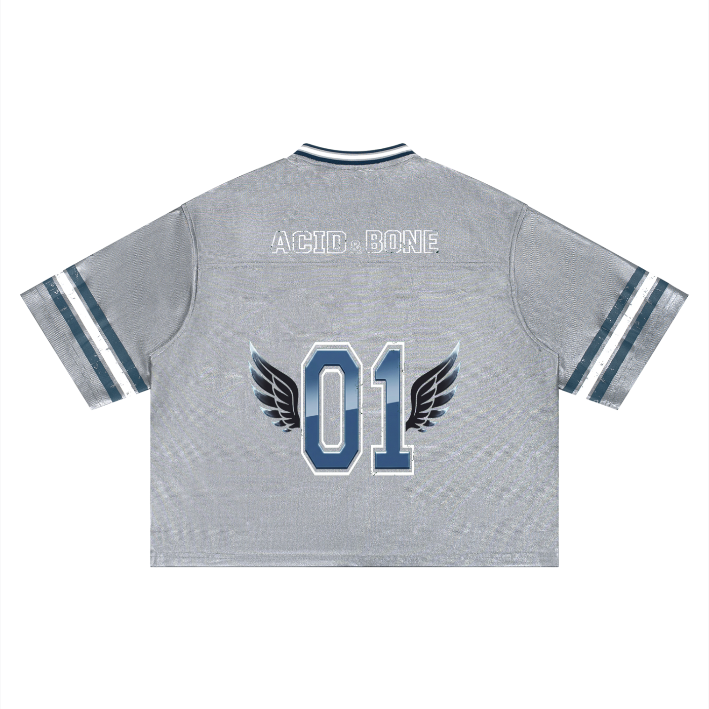 ACB* 01 Wings V-Neck Patchwork Striped Football Jersey