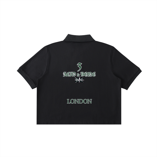 ACID & BONE Women's Cropped London Polo Shirt