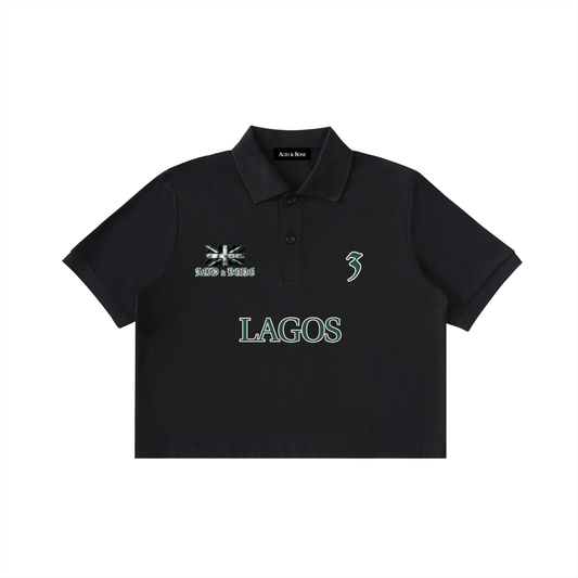 ACID & BONE Women's Cropped Lagos Polo Shirt
