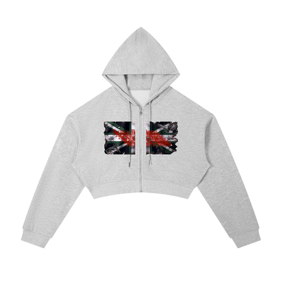 ACID & BONE Women's Green Jack Zip-Up Hoodie
