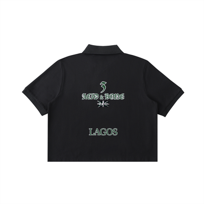 ACID & BONE Women's Cropped Lagos Polo Shirt