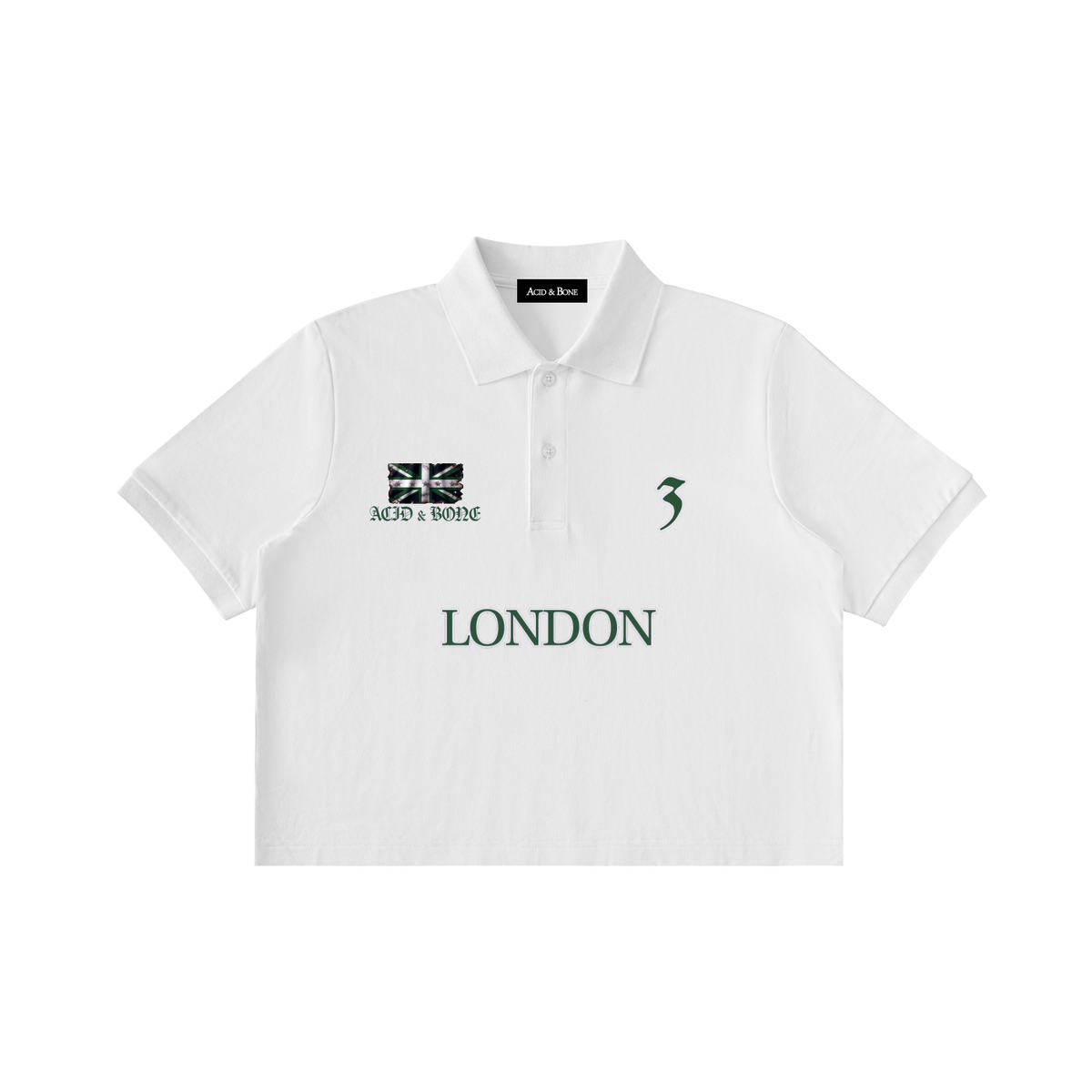 ACID & BONE Women's Cropped London Polo Shirt