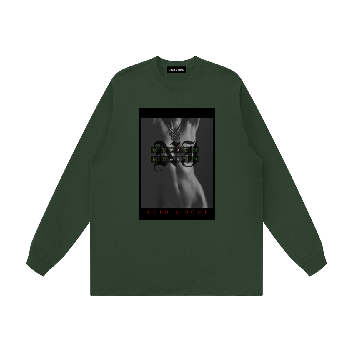 ACID & BONE "NJ MU₦¥UN" Long Sleeve T-Shirt