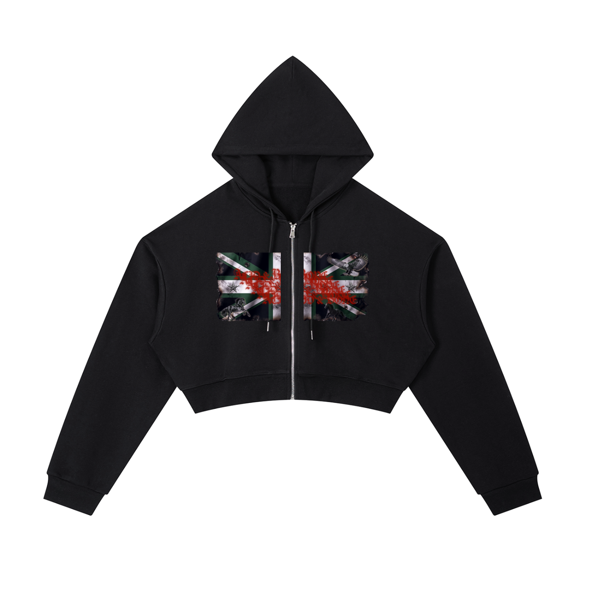 ACID & BONE Women's Green Jack Zip-Up Hoodie