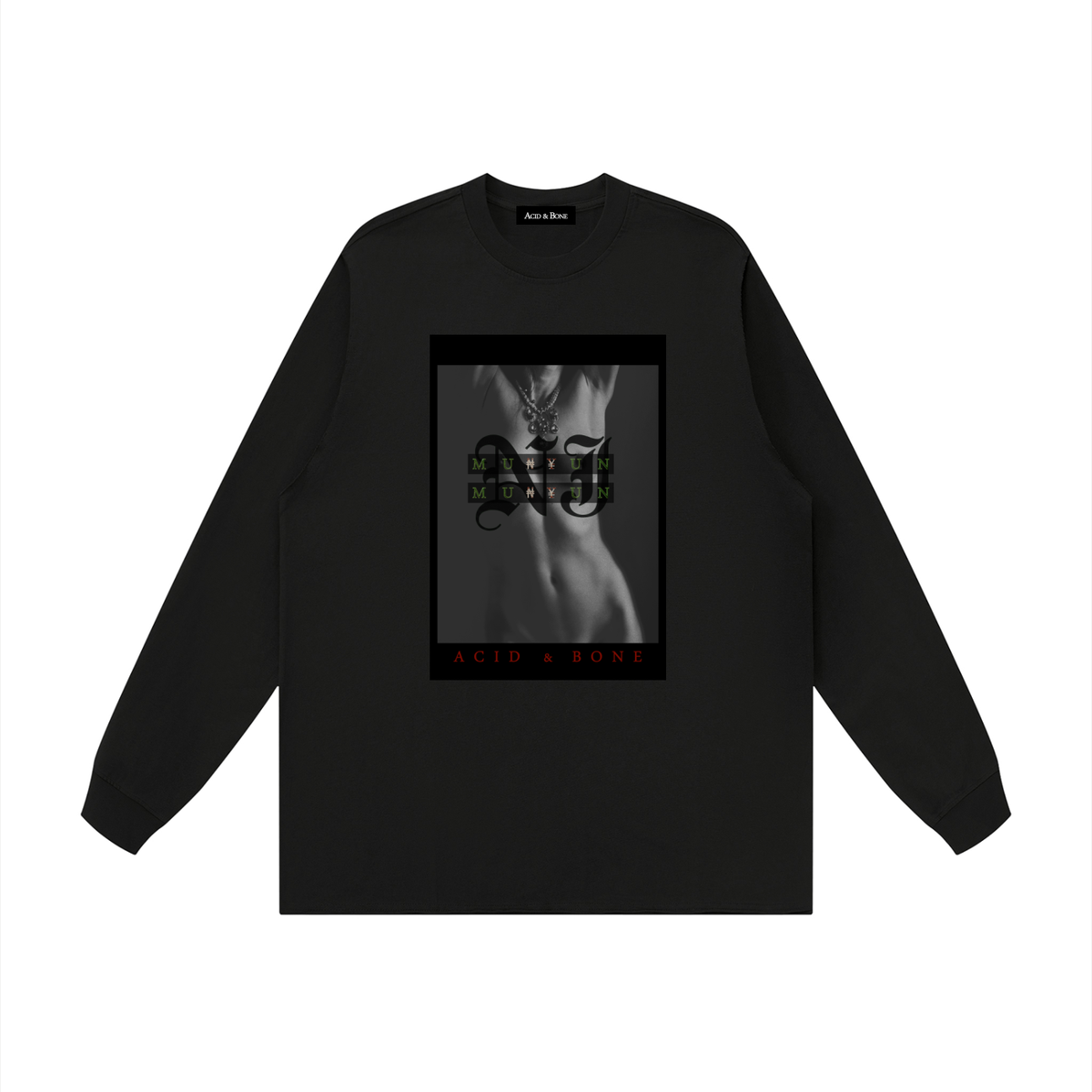 ACID & BONE "NJ MU₦¥UN" Long Sleeve T-Shirt