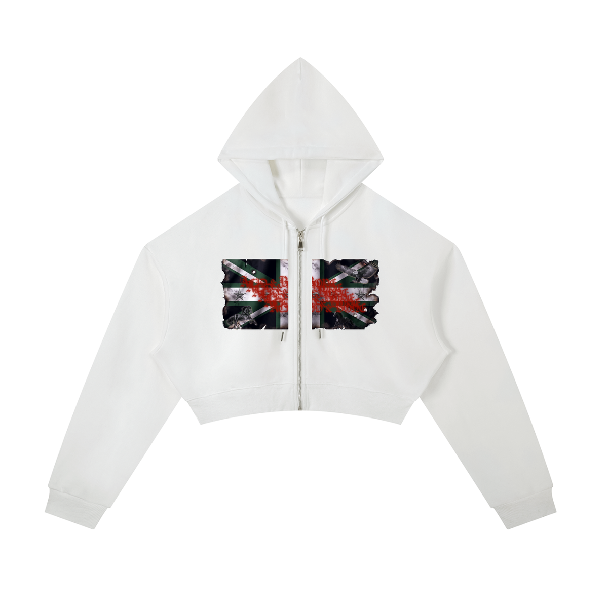 ACID & BONE Women's Green Jack Zip-Up Hoodie
