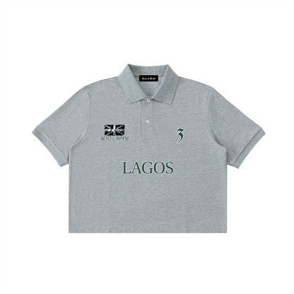 ACID & BONE Women's Cropped Lagos Polo Shirt