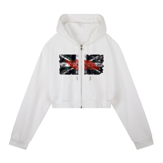 ACID & BONE Women's Green Jack Zip-Up Hoodie