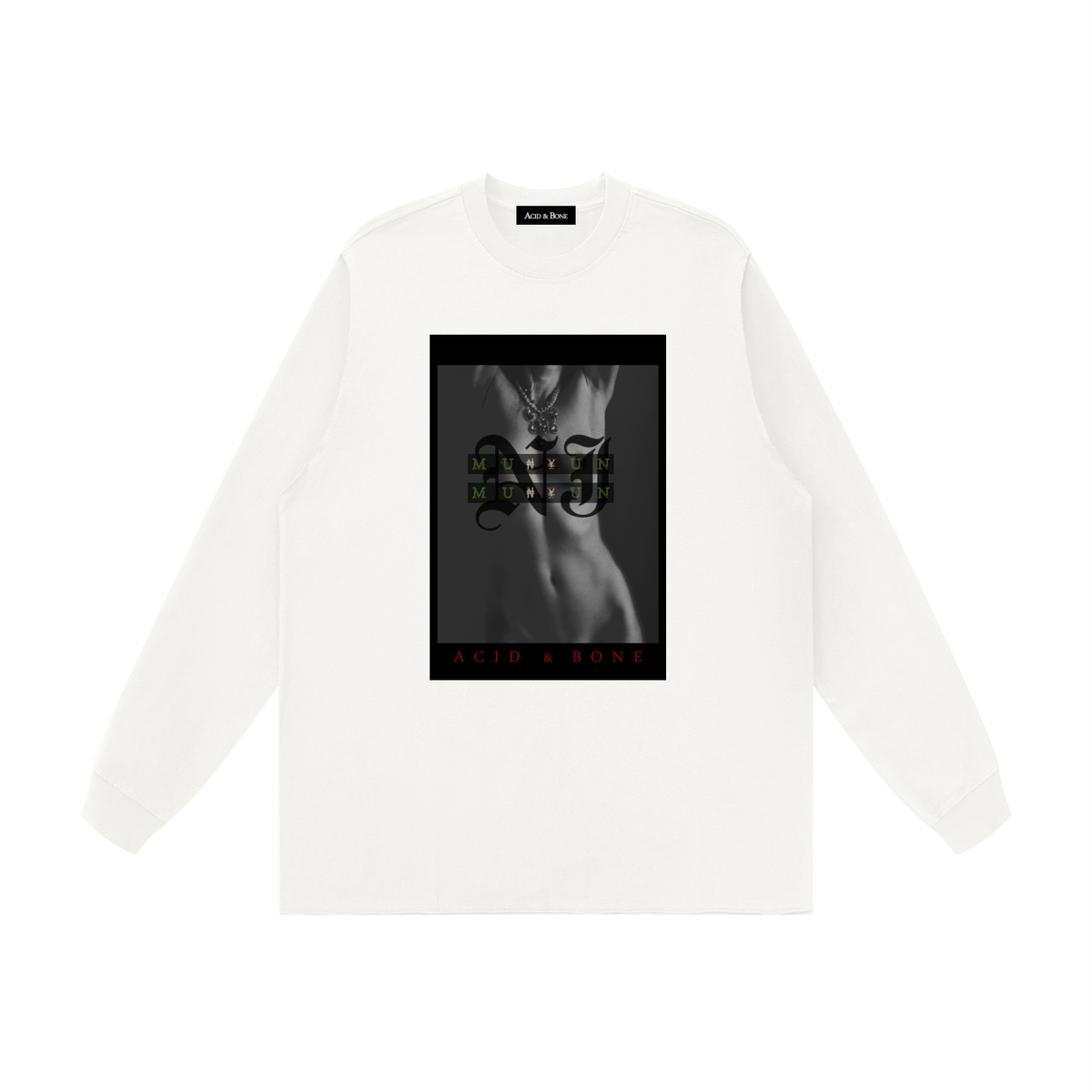 ACID & BONE "NJ MU₦¥UN" Long Sleeve T-Shirt