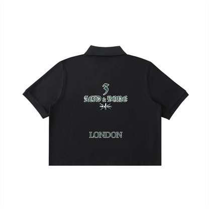 ACID & BONE Women's Cropped London Polo Shirt