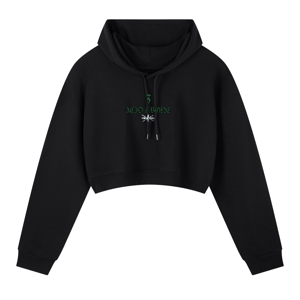 ACID & BONE Women's Cropped Captain's Hoodie